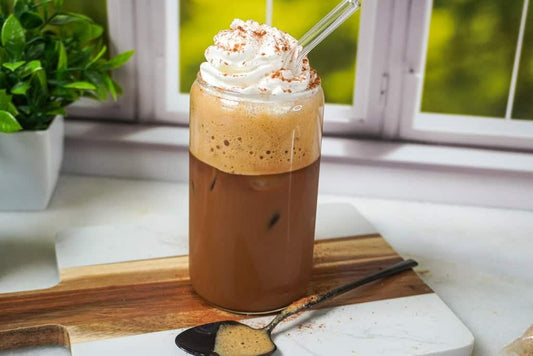Ledus Frappe ar brūnā cukura garšas želeju