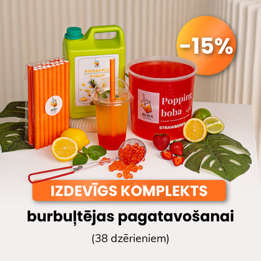 Komplekts Burbuļtējas pagatavošanai 38 dzērieniem