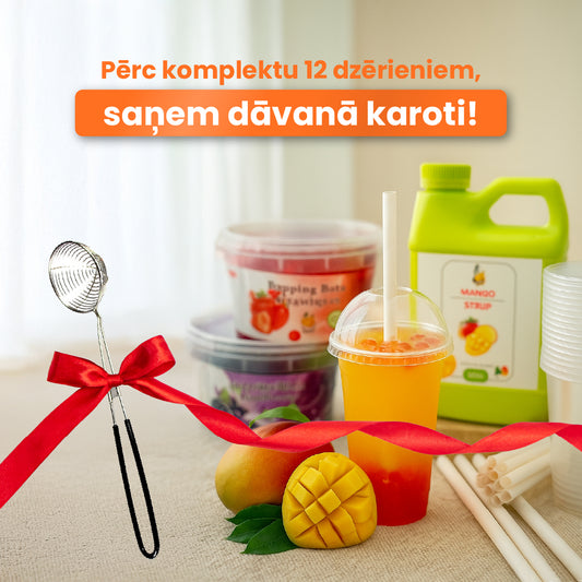 Burbuļtējas pagatavošanas Komplekts 12 dzērieniem