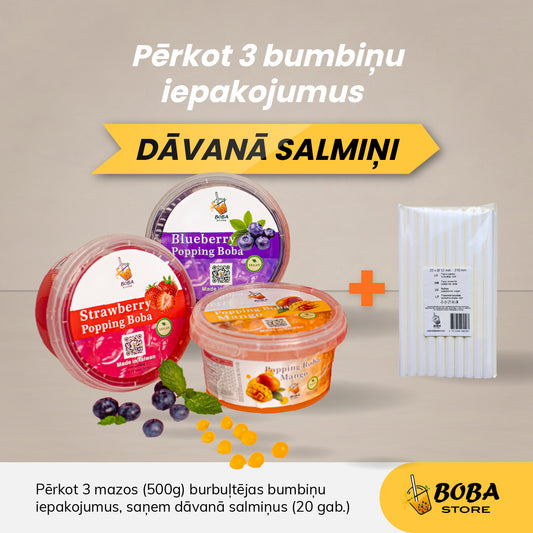 Burbuļtējas bumbiņu komplekts 3x500g, jebkuras garšas