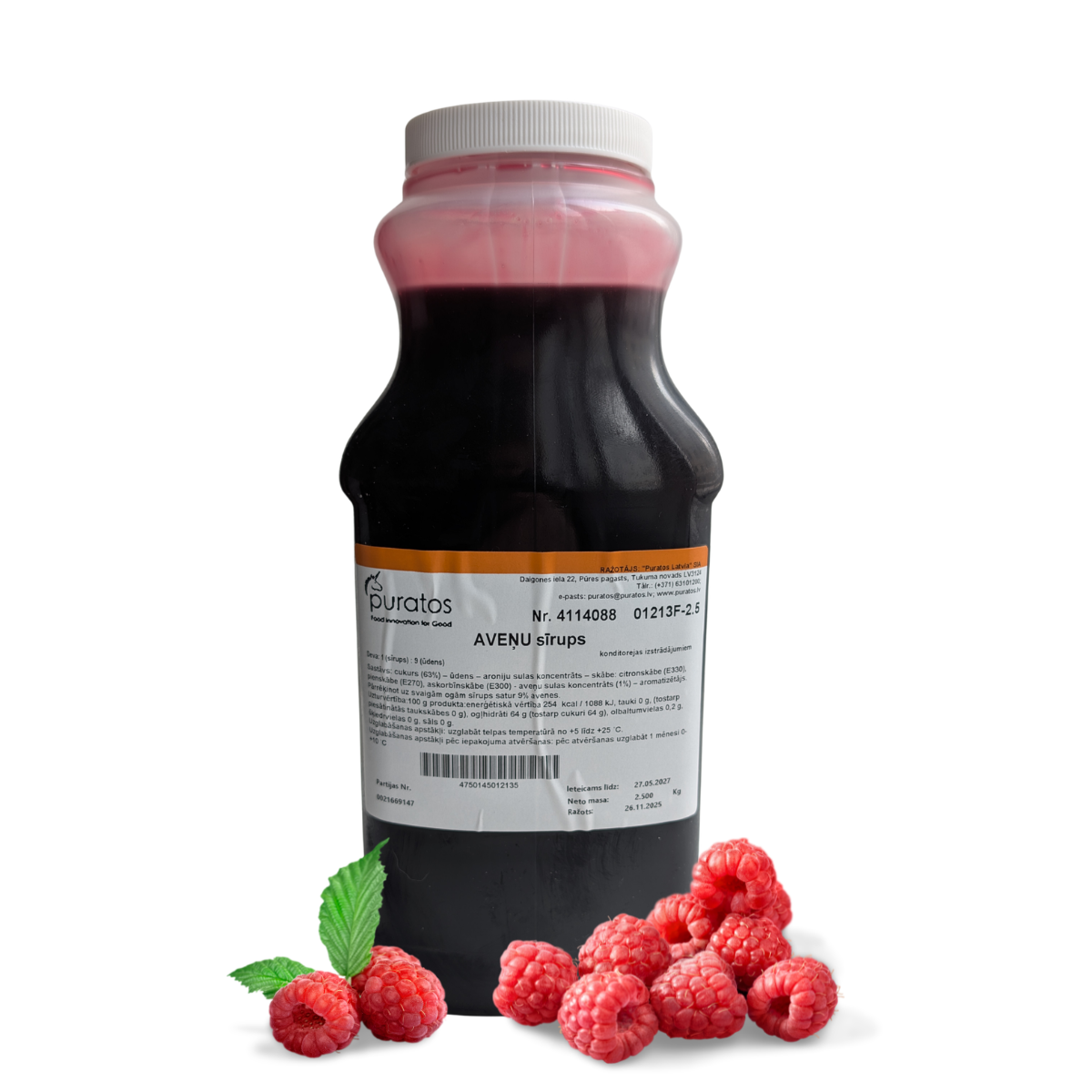 Raspberry syrup, 2.5 kg – BOBA store