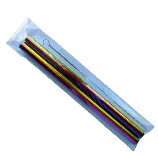 Metāla bubble tea salmiņi, hameleons Image