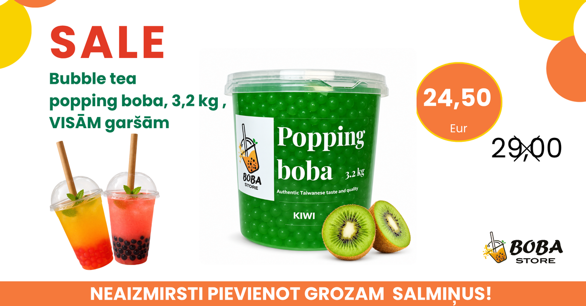 Akcija popping boba burbuļtējas bumbiņām 3,2 kg iepakojumā