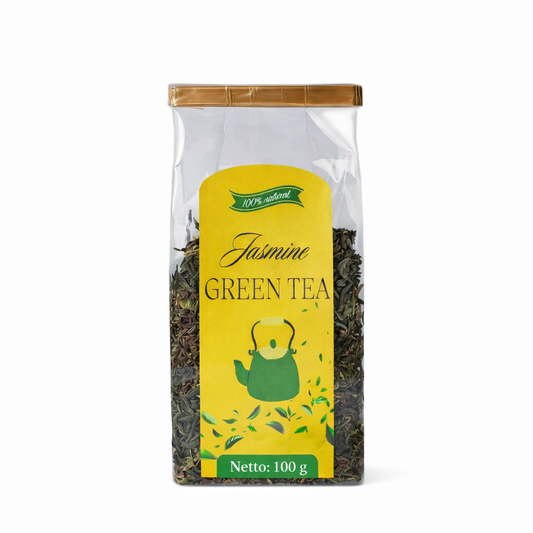 JAZMINŲ žalioji arbata, 60 g, birių lapelių arbata