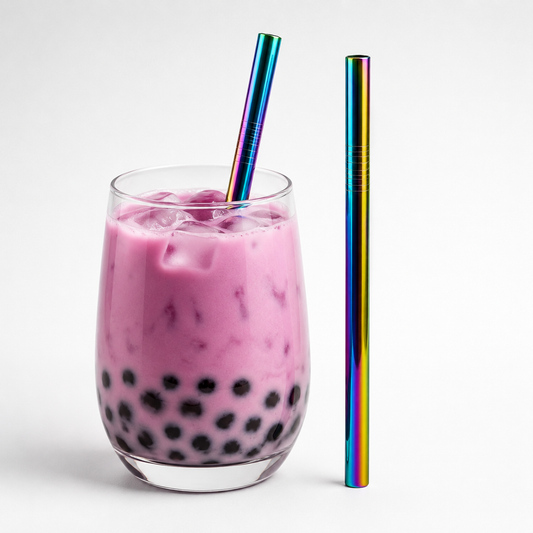 Metal Bubble tea straw, chameleon, 1 pc.
