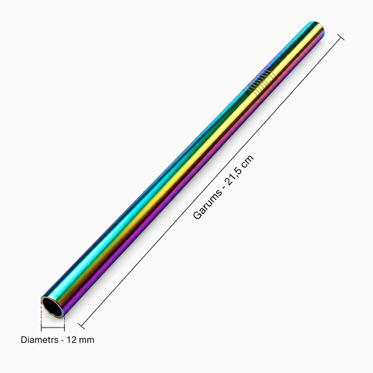 Metal Bubble tea straw, chameleon, 1 pc.