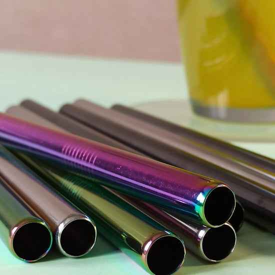 Metāla Bubble tea salmiņš, hameleons, 1 gab.  Image 3
