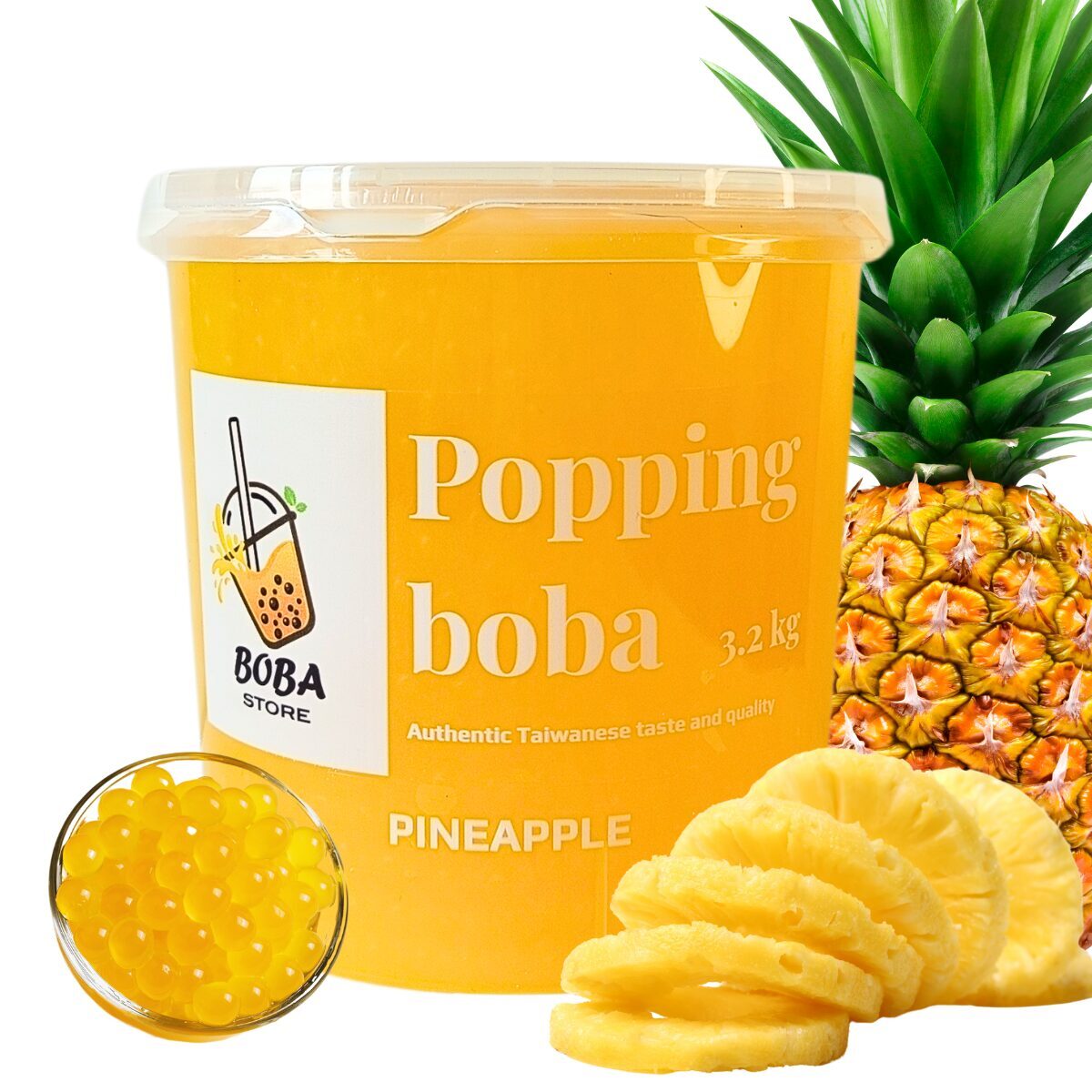 PINEAPPLE Popping Boba, 3.2 kg – BOBA store