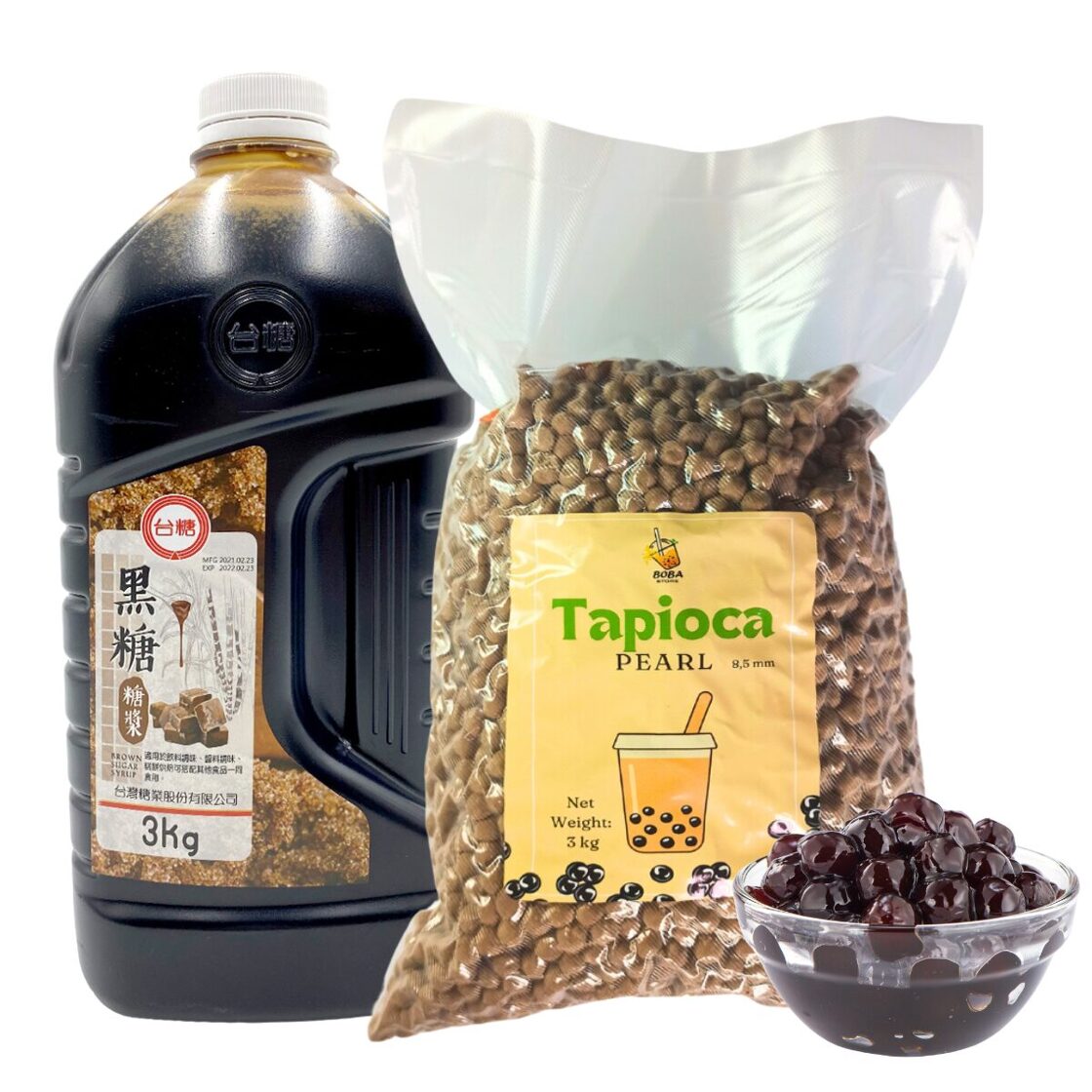 Tapioca Kit Tapioca Pearls & Brown Sugar Syrup – Bubble Tea Kit – BOBA store