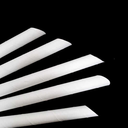 100gab. Papīra salmiņi individuālā iepakojumā, D=12mm, asais gals
